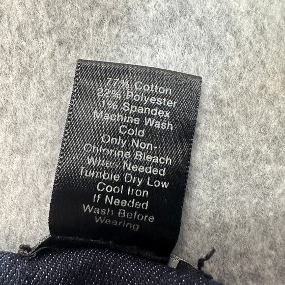 Ann Taylor Petite Blue Jean Pencil Skirt WMNS 4P Dark Wash Denim Kick Pleat - Picture 4 of 6